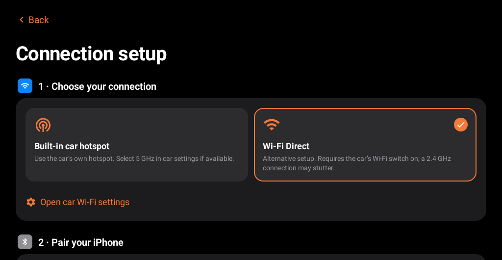 Connection setup
